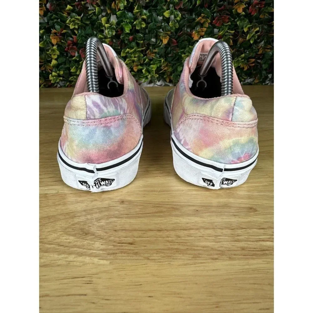 7 Vans Doheny Tie Dye Skate Shoes Sneakers Lace Up‎ Pink Yellow 721356 Womens 7